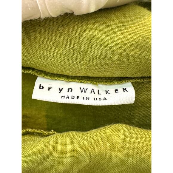 BRYN WALKER Etta Linen Top Matcha Green Cowl Neck Pullover Made in USA NWT | XS - Picture 6 of 10